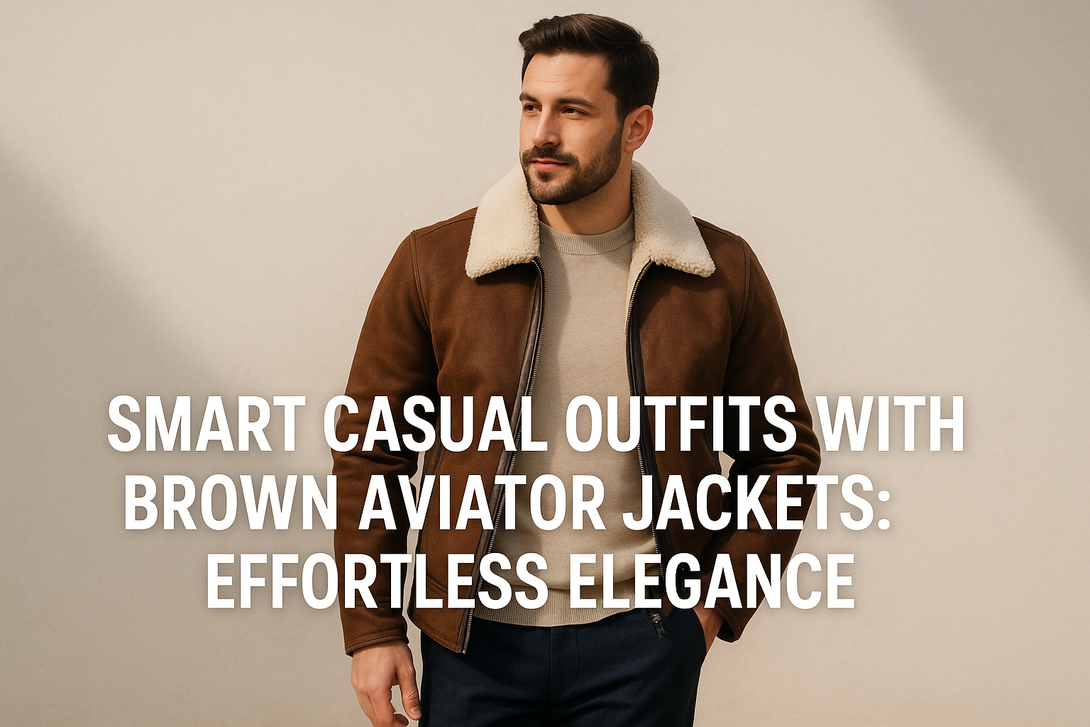 Smart Casual Outfits with Brown Aviator Jackets: Effortless Elegance