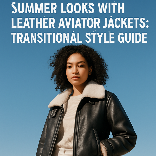Spring & Summer Looks with Leather Aviator Jackets: Transitional Style Guide