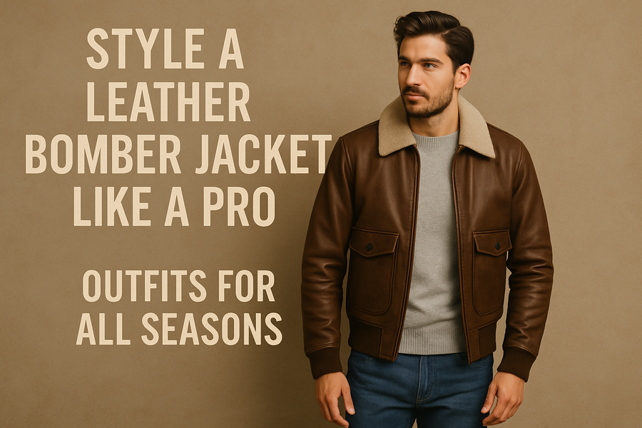 Style a Leather Bomber Jacket Like a Pro : Outfits for All Seasons