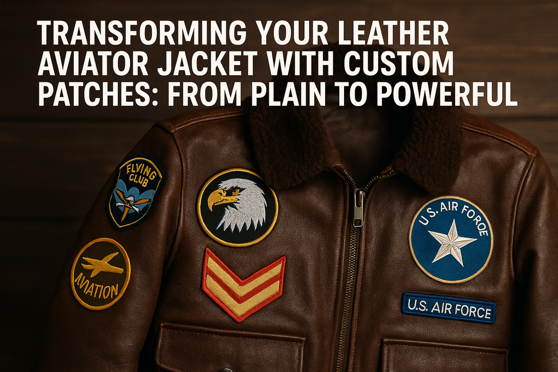 Transforming Your Leather Aviator Jacket with Custom Patches: From Plain to Powerful