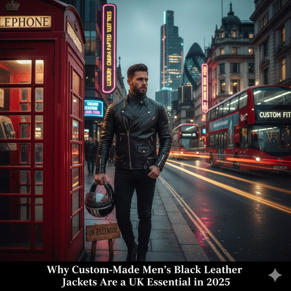 Why Custom-Made Men’s Black Leather Jackets Are a UK Essential in 2025