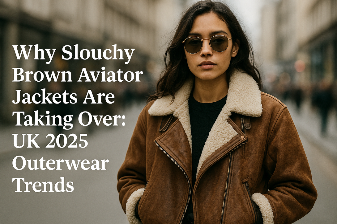 Why Slouchy Brown Aviator Jackets Are Taking Over: UK 2025 Outerwear Trends