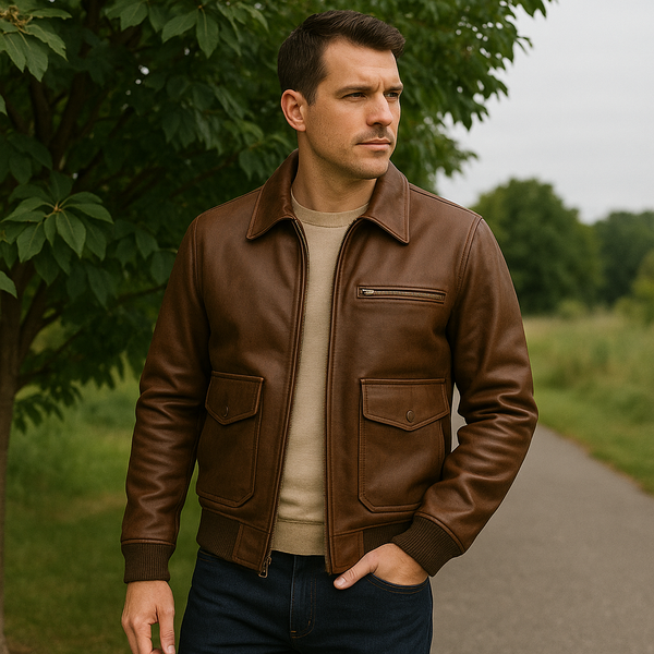 Year-Round Men’s Leather Bombers: Style and Function for All Seasons