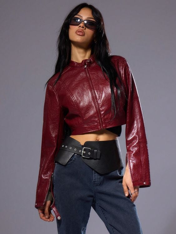 Why a Leather Jacket with Red Accents is a Must-Have Fashion Staple