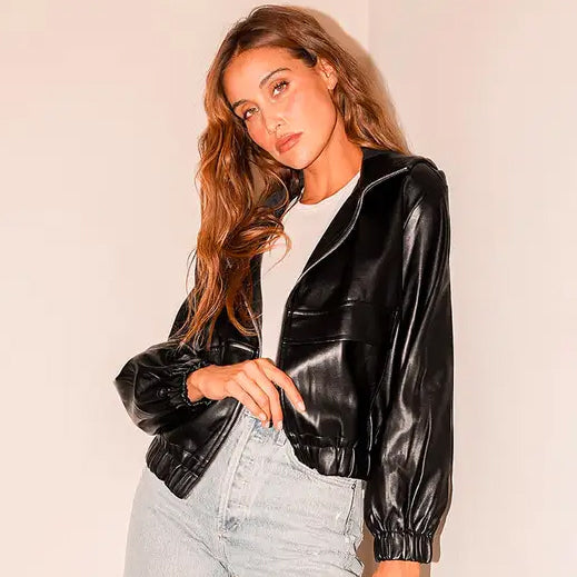 Why should you buy faux leather womens bomber jacket?
