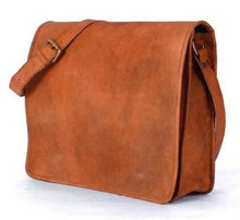 Load image into Gallery viewer, 16 Inch Vintage Brown Soft Leather Laptop Messenger Briefcase Bag
