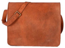 Load image into Gallery viewer, 16 Inch Vintage Brown Soft Leather Laptop Messenger Briefcase Bag

