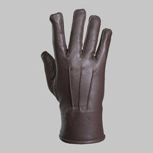 Load image into Gallery viewer, Dark Brown Leather Glove with Faux Fur Lining
