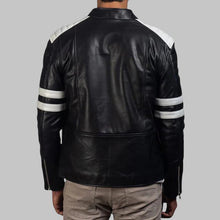 Load image into Gallery viewer, Men Timeless Black and White Leather Jacket
