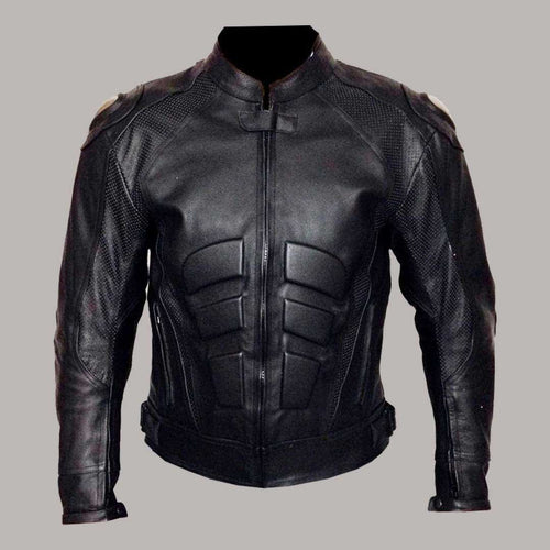 Premium Black Leather Motorcycle Jacket with Removable Armor