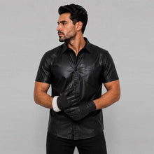 Load image into Gallery viewer, Black Leather Glove with Faux Fur Lining
