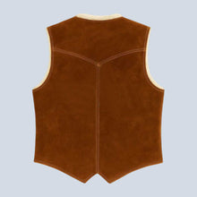 Load image into Gallery viewer, Brown Suede Western Vest with Sherpa Fur for Men
