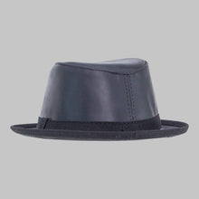 Load image into Gallery viewer, Men Classic Black Real Leather Fedora Hat
