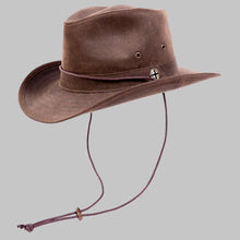Load image into Gallery viewer, Men Classic Brown Western Weathered Outback Hat
