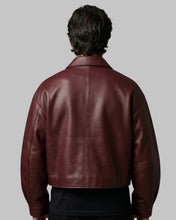 Load image into Gallery viewer, Men Classic Burgundy Leather Jacket
