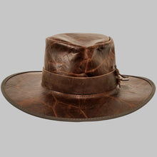 Load image into Gallery viewer, Men Distressed Brown Real Leather Outback Hat
