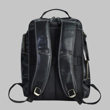Load image into Gallery viewer, Men Genuine Black Leather Heavy Duty Travel Backpack
