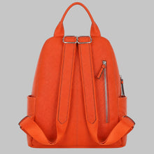 Load image into Gallery viewer, Women Stylish Orange Leather Backpack
