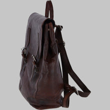 Load image into Gallery viewer, Women Vintage Dark Brown Leather Backpack
