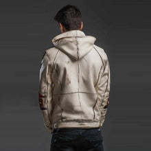 Load image into Gallery viewer, Distressed American Flag Leather Biker Hoodie Handmade Jacket
