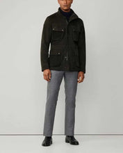Load image into Gallery viewer, Forest Green Suede Leather Jacket for Men
