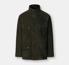 Load image into Gallery viewer, Forest Green Suede Leather Jacket for Men
