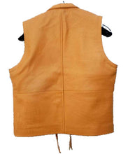 Load image into Gallery viewer, Lorne Greene Bonanza Leather Vest in Tan Brown
