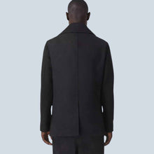 Load image into Gallery viewer, Men Black Fleece Peacoat
