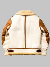 Load image into Gallery viewer, Men Brown and White RAF Aviator B3 Shearling Jacket
