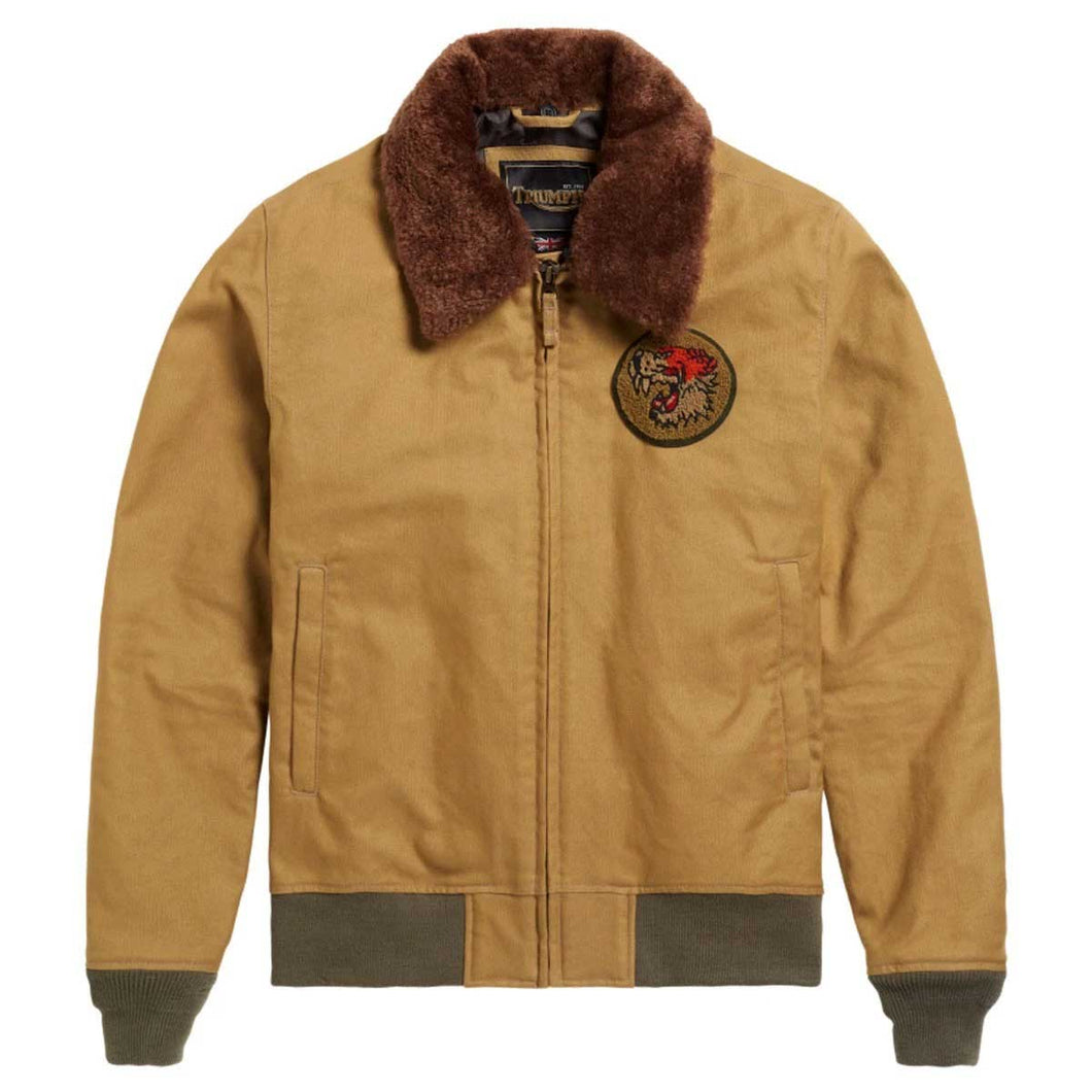 Men Jungle Khaki Motorcycle Biggin Jacket