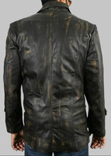 Load image into Gallery viewer, Men Black Multi Pocket Distressed Leather Jacket
