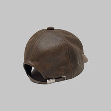Load image into Gallery viewer, Men Brown Leather Baseball Cap
