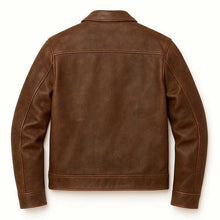 Load image into Gallery viewer, Men’s Handmade Brown Vintage Leather Jacket
