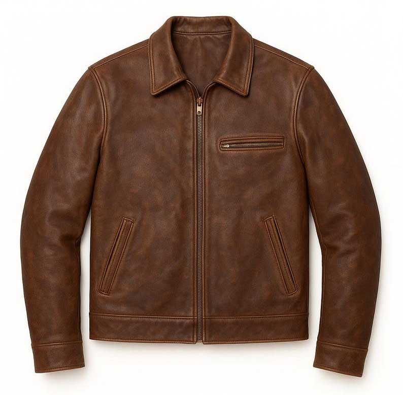Men’s Handmade Brown Vintage Leather Jacket