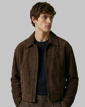 Load image into Gallery viewer, Men’s Stylish Chocolate Brown Suede Leather Jacket
