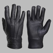 Load image into Gallery viewer, Black Leather Glove with Faux Fur Lining
