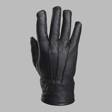 Load image into Gallery viewer, Black Leather Glove with Faux Fur Lining
