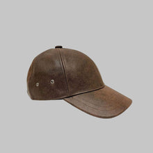 Load image into Gallery viewer, Men Brown Leather Baseball Cap
