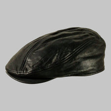 Load image into Gallery viewer, Men Classic Black Real Leather Flat Cap

