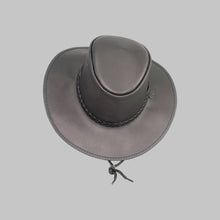 Load image into Gallery viewer, Men Classic Black Real Leather Outback Hat
