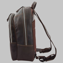 Load image into Gallery viewer, Men Dark Brown Distressed Leather Backpack

