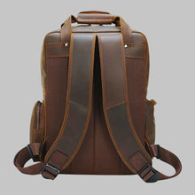 Load image into Gallery viewer, Men Versatile Dark Brown Leather Backpack
