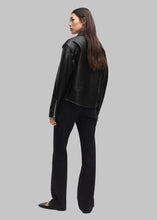 Load image into Gallery viewer, Women Classic Black Oversized Leather Biker Jacket
