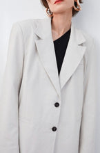 Load image into Gallery viewer, White Leather Blazer for Women in Single Breasted
