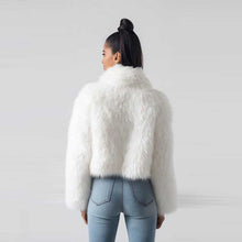 Load image into Gallery viewer, White Mink Fur Jacket Women Luxury Real Fur Coat

