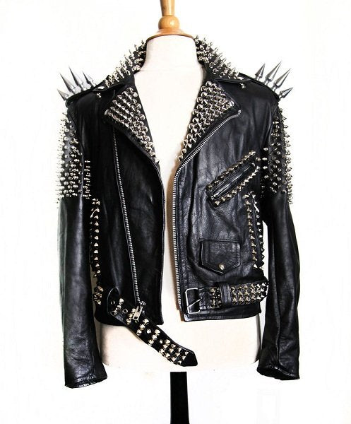 Women s Studded Leather Jackets Leather Jacket with Spikes