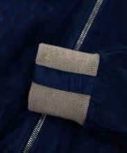 Load image into Gallery viewer, Women Royal Blue Suede Bomber Leather Jacket
