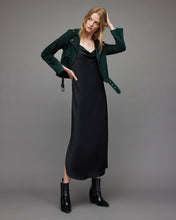 Load image into Gallery viewer, Women Royal Green Suede Biker Leather Jacket
