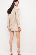 Load image into Gallery viewer, Women Single Breasted Beige Snake Print Leather Blazer
