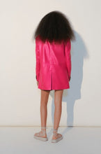 Load image into Gallery viewer, Women Single Breasted Pink Leather Blazer
